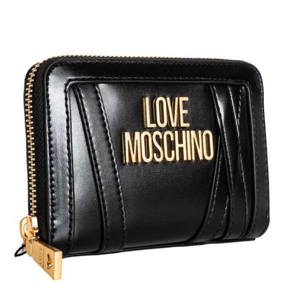 LOVE MOSCHINO - Logo Detail Zip Closure Purse - Picture 1 of 4